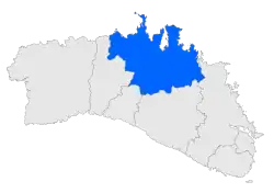 Location of Es Mercadal in Menorca