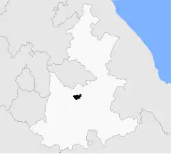 Location of the municipality in Puebla