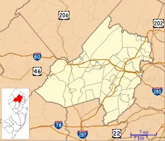 Parsippany–Troy Hills is located in Morris County, New Jersey