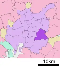 Location of Tempaku-ku in Nagoya