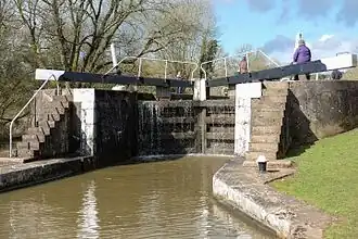 A gate in the Hatton flight in England.