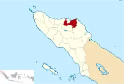 Location within Aceh