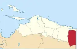 Location in Papua Province