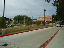 Lovett Elementary School serves portions of Meyerland north of the Brays Bayou