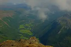 View of the village, seen from Solvågtinden