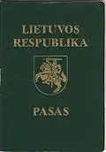 Lithuanian passport 1992-2002