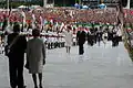 Outgoing President Luiz Inácio Lula da Silva and First Lady Marisa Letícia receive President Rousseff and Vice President Temer in front of the Planalto Palace.