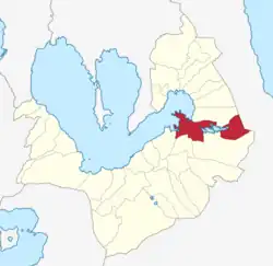 Map of Laguna with Lumban highlighted