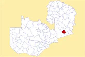 District location in Zambia