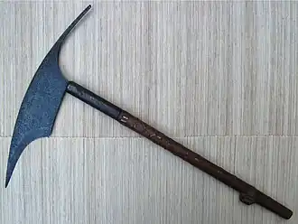 The Head Axe, used by the Head-hunters of Kalinga people, A fearsome Melee weapon in Cordillera (Specially against the Ifugao peoples during the Proto-history).