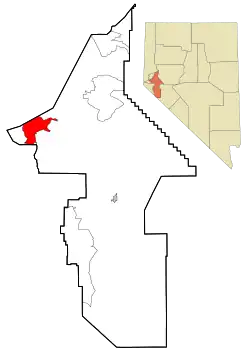 Location of Dayton, Nevada