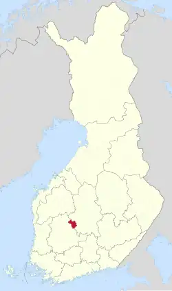 Location of Mänttä-Vilppula in Finland