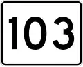 Route 103 marker