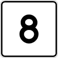 Route 8 marker