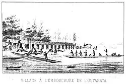 Illustration of the village by Meyners d'Estrey (1881)