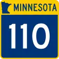 Trunk Highway 110 marker