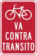 R5-1b Wrong way (cyclists)