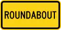 W16-12aP Roundabout junction plaque