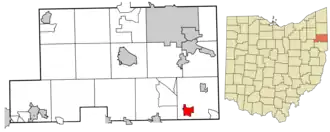 Location of New Springfield in Mahoning County, Ohio.