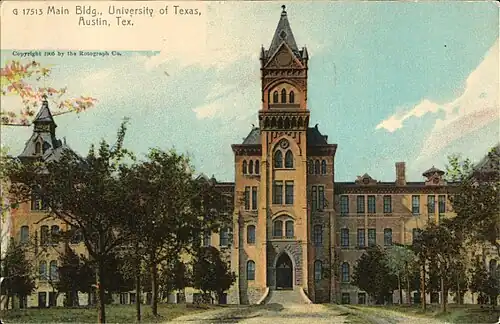 Old Main Building, University of Texas, Austin, Texas (1882-1934); Frederick Ernst Ruffini, architect; Abner Cook, contractor