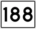State Route 188 marker