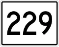 State Route 229 marker