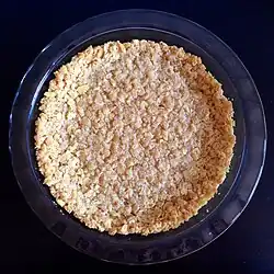 The crust is baked and allowed to cool