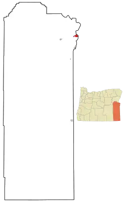 Location in Oregon