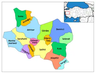 Districts of Manisa