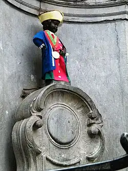 Manneken Pis during the Meyboom