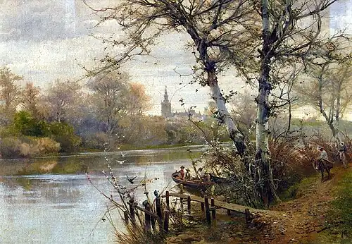 A River Landscape with Seville Beyond (1912)