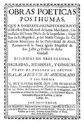 Obras poéticas póstumas (tomo I, 1722)