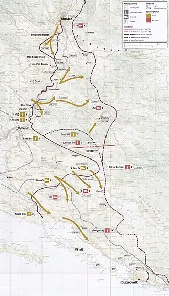 Military map of Operation Jackal