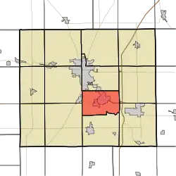 Location of Mill Township in Grant County