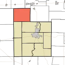 Location of Posey Township in Fayette County