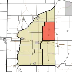 Location of Richland Township in Fountain County