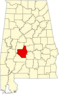 State map highlighting Dallas County