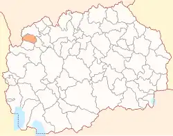 Location of Bogovinje Municipality