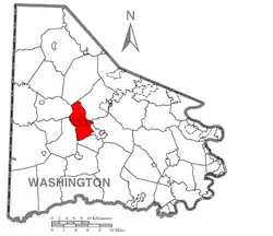 Location of Canton Township in Washington County