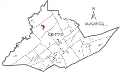 Location of Clarence in Centre County
