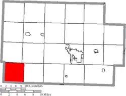 Location of Pike Township in Coshocton County