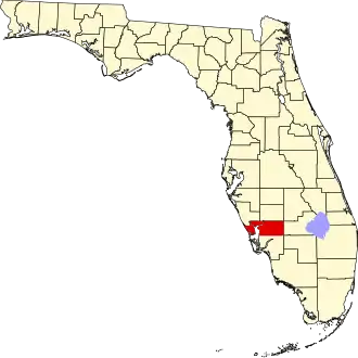 Map of Florida highlighting Charlotte County