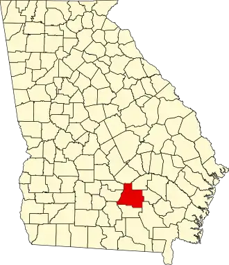 State map highlighting Coffee County