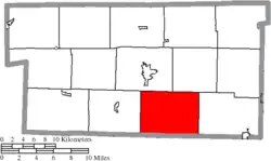 Location of Mechanic Township in Holmes County