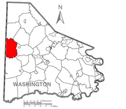Location of Independence Township in Washington County