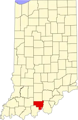State map highlighting Crawford County