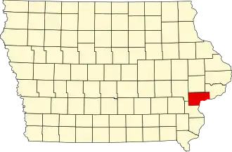 Muscatine County map