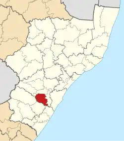 Location in KwaZulu-Natal