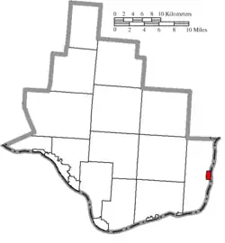 Location of Athalia in Lawrence County