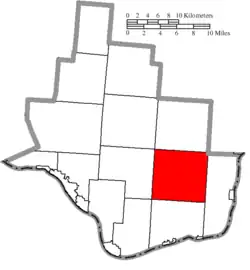 Location of Windsor Township in Lawrence County